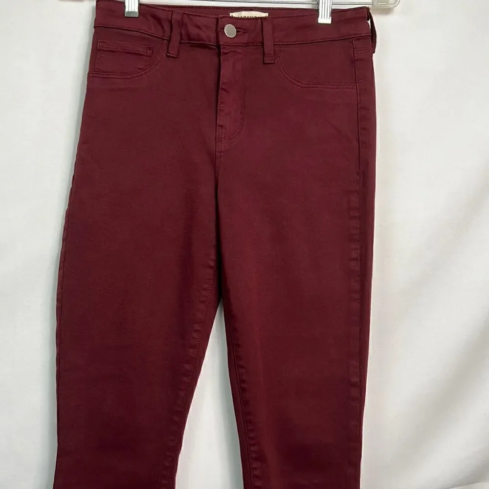 L’Agence Burgundy Margot High rise Garnet Jeans size 26 NWOT